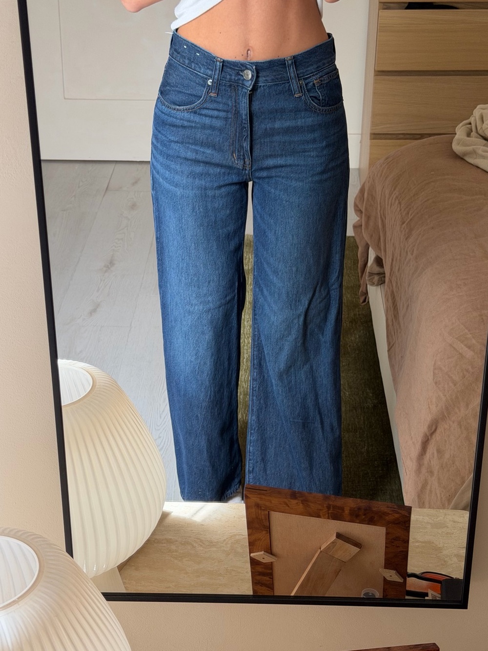 Madewell High-Rise Wide-Leg Jeans - Dark Blue